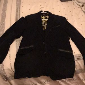 Black Corduroy Diesel Blazer Jacket - Large